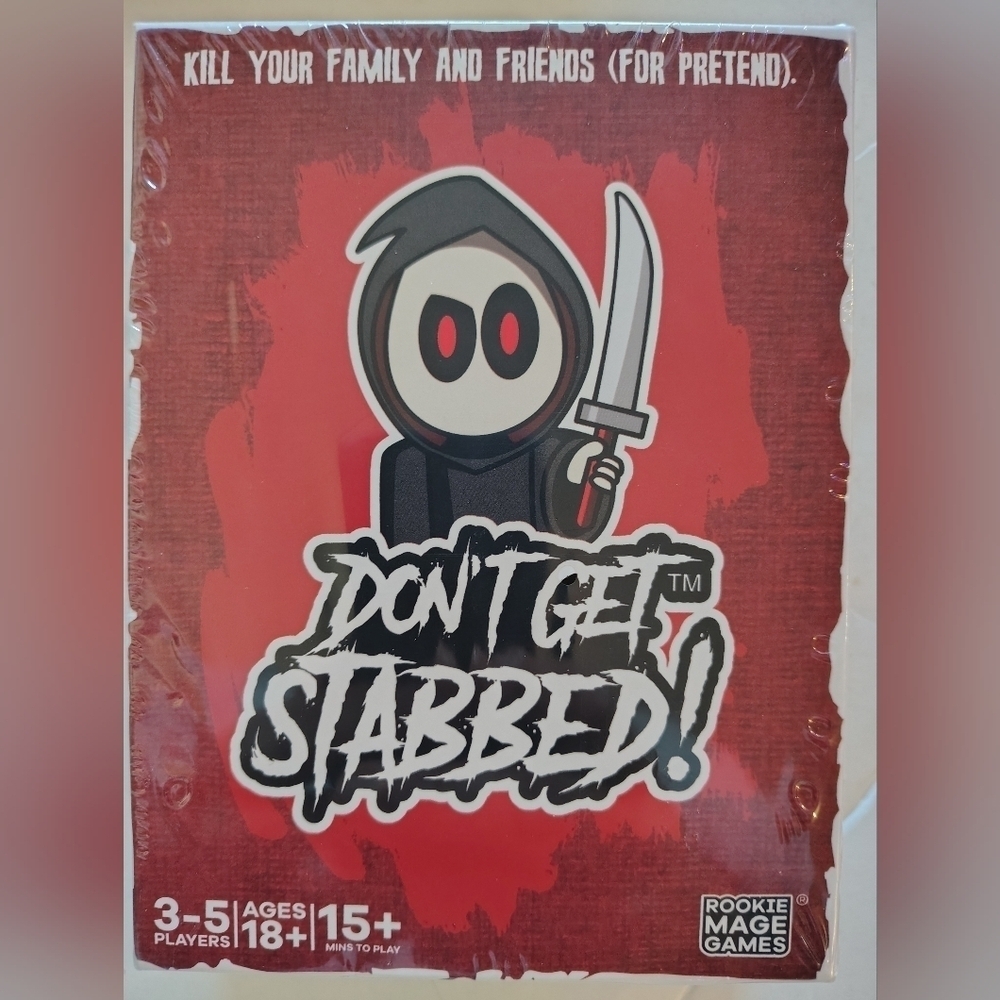 Don't Get Stabbed! Card Game 2024 Rookie Mage Games Inc Sealed 18+, Kickstarter
